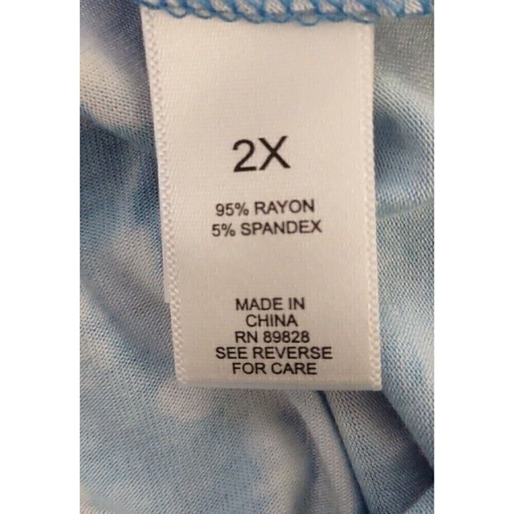 LOGO Layers Lori Goldstein Watercolor Tank Top Blue Sea 2X - Picture 4 of 5
